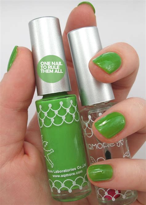 One Nail To Rule Them All: AQmore water-based polish nail art and review