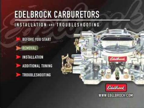 Edelbrock Carburetor Installation and Adjustments - YouTube