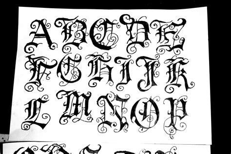 Gothic Font Alphabet | Lettering alphabet, Graffiti lettering fonts ...