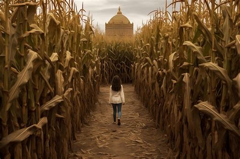 Premium AI Image | Corn maze adventures corn photography