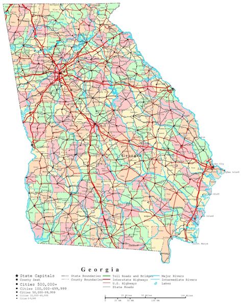 Macon Topographic Maps, Ga - Usgs Topo Quad 32082A1 At 1:250,000 Scale - Printable Map Of Macon ...