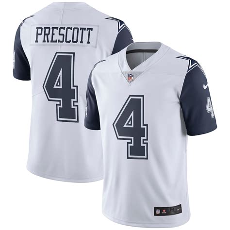 Nike Dak Prescott Dallas Cowboys White Vapor Untouchable Color Rush Limited Jersey