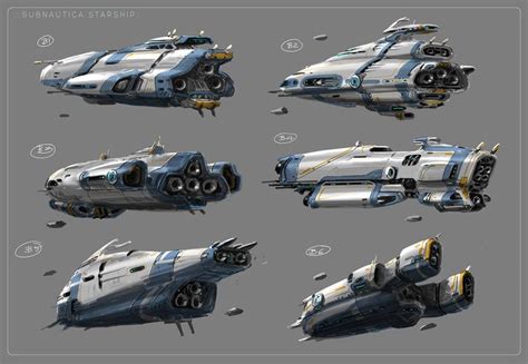 Subnautica: Sci-Vessel Starship Early Concepts V1, Pat Presley on ...