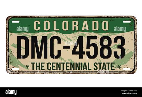 Colorado license plate Stock Vector Images - Alamy