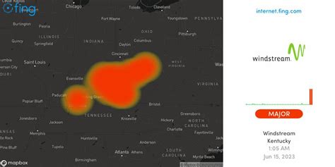 Fing Internet Alert on Twitter: "⚡ Major Internet #outage detected: #Windstream in #Kentucky ...