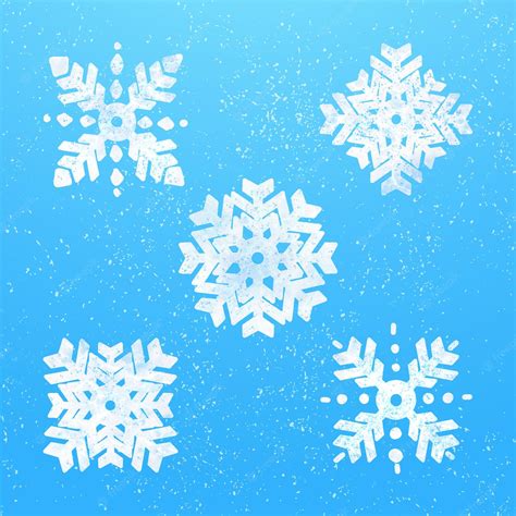 Premium Vector | Snowflakes collection winter theme illustration