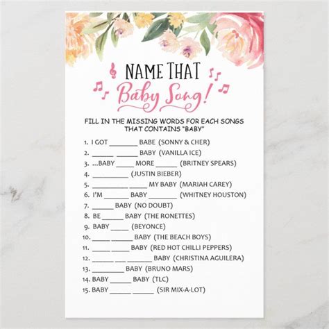 Fun Baby Shower Game: Name That Baby Song!