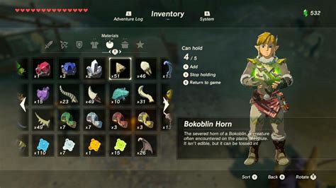 Legend Of Zelda Breath Of The Wild Potion Recipes