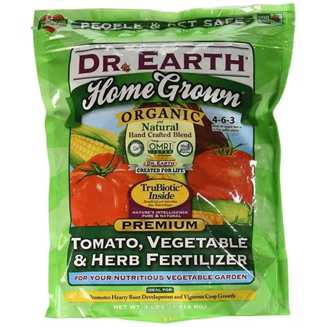 Dr. Earth Organic 5 Tomato, Vegetable & Herb Fertilizer Poly Bag, For ...