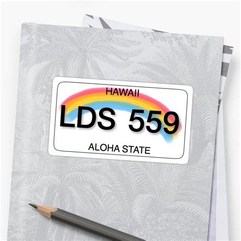 "hawaii license plate" Sticker by bellawoodrow | Redbubble