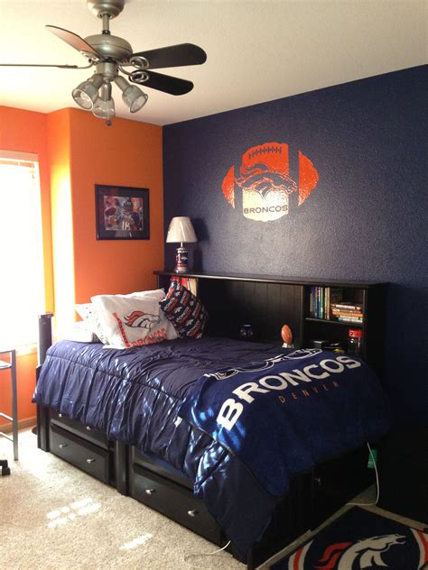 Denver Bronco's Room Cameron Roth Johnstown CO Design by Grammie | Denver broncos room, Denver ...