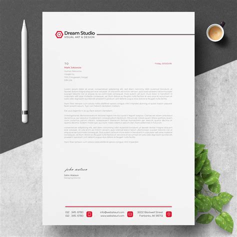 Letterhead Template | Letterhead template, Letterhead design ...