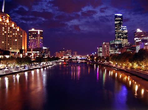 Free Melbourne at night Stock Photo - FreeImages.com