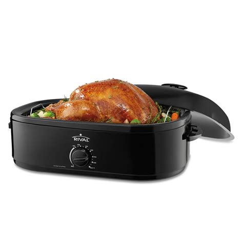 Rival 20 Pound 14 Quart Turkey Roaster Oven with High-Dome Lid - Walmart.com - Walmart.com