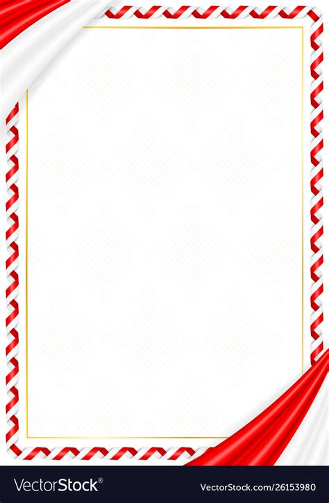 Border made with indonesia national colors Vector Image