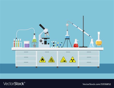 Chemistry lab Royalty Free Vector Image - VectorStock