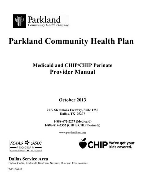 PARKLAND HEALTHfirst - Parkland Community Health Plan, Inc.