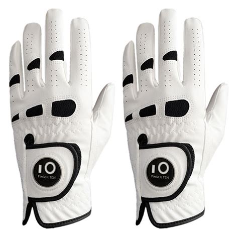 Golf Gloves Men All Weather with Ball Marker 2 Pack – FINGER TEN