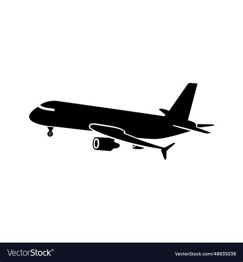 Airplane silhouette logo Royalty Free Vector Image