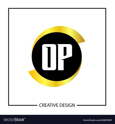 Initial letter op logo template design Royalty Free Vector