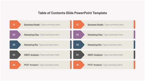 Table of Contents Slide PowerPoint Template – Okslides