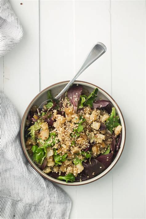 Sesame Roasted Turnip Salad with Quinoa | Naturally Ella