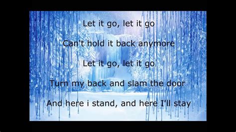 Let it go - Demi Lovato Lyrics ( from FROZEN) - YouTube