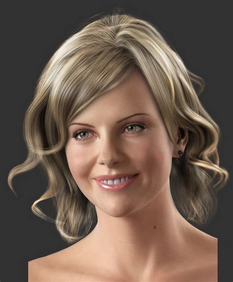 40 Most Beautiful 3D Woman Character designs and models | Zbrush hair, Zoella hair, Hair skin