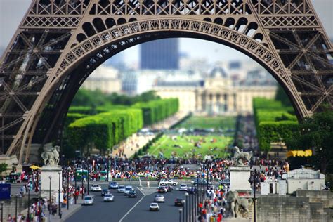 Download Eiffel Tower Paris City Photography Tilt Shift HD Wallpaper