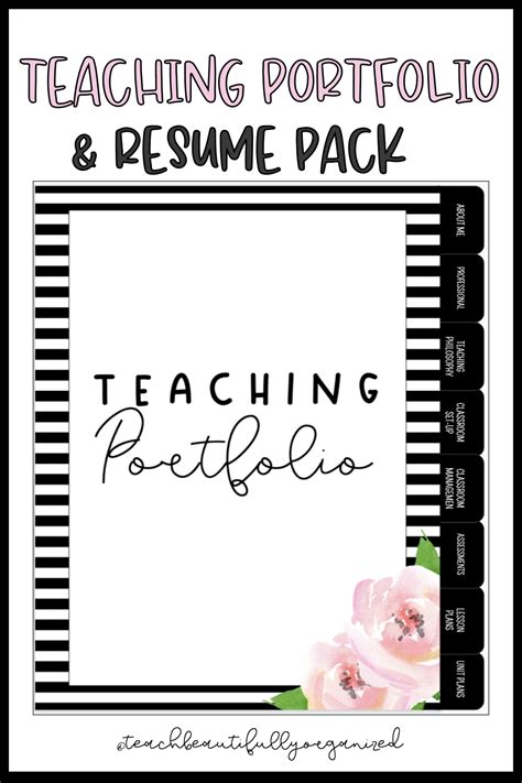 Editable Teaching Portfolio Template Free