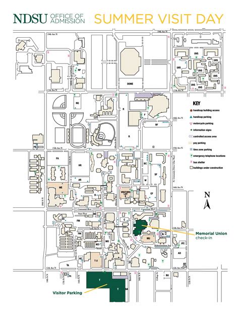 Ndsu Printable Campus Map