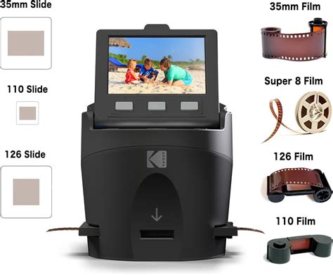 Kodak SCANZA Digital Film & Slide Scanner - Converts 35mm, 126, 110, Super 8 & 8mm Film ...