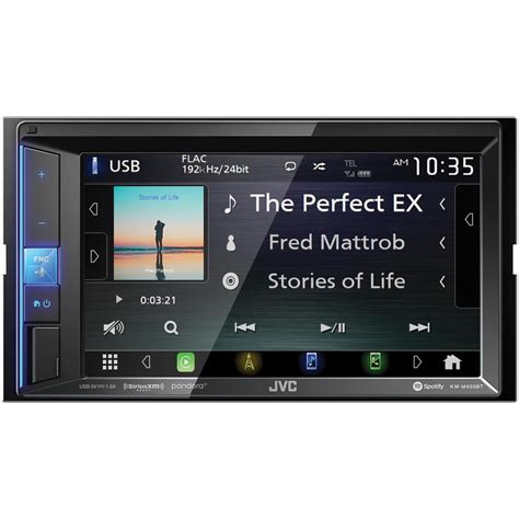 JVC 6.2 in. Double-DIN In-Dash Digital Media Receiver with Bluetooth, Apple CarPlay and SiriusXM ...