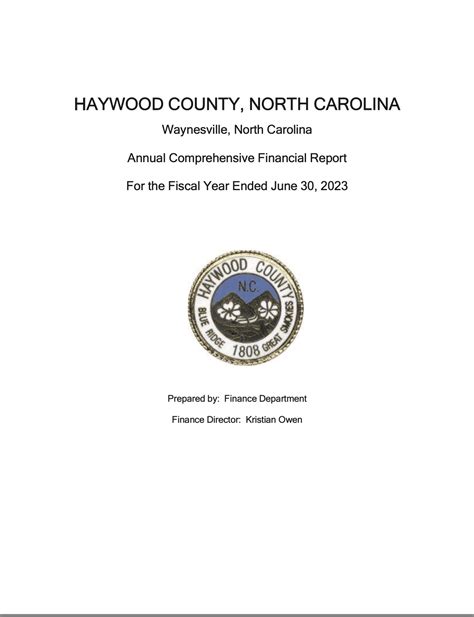 Finance | Haywood County, NC