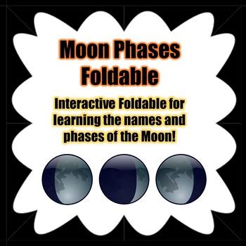 Moon Phases Foldable by Amy Mele | Teachers Pay Teachers