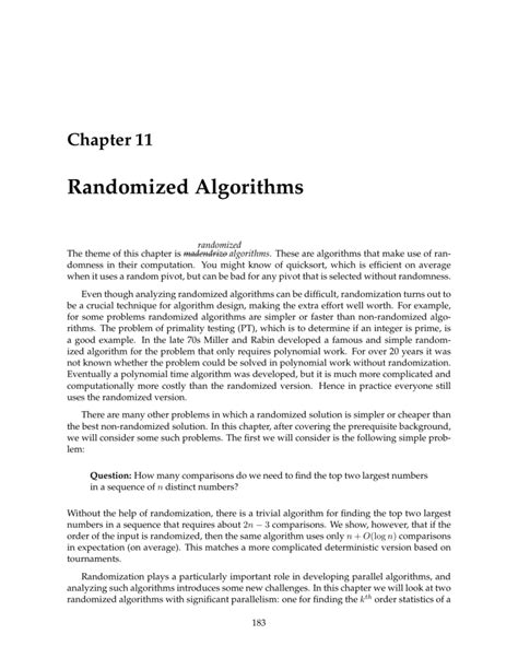 Randomized Algorithms