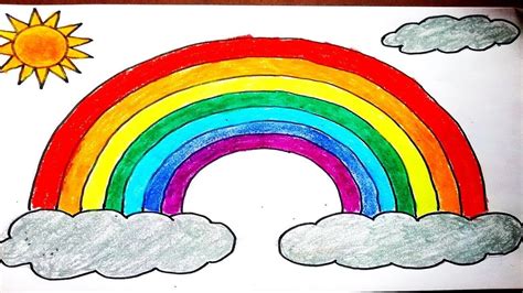 How to draw Rainbow easy for kids. DIY How to make simple rainbow drawing