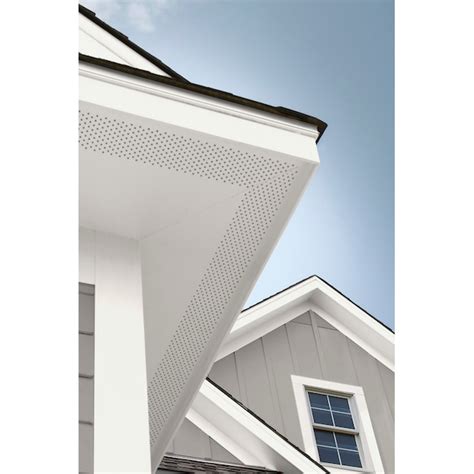 James Hardie 16-in x 144-in Statement Collection HZ10 Arctic White Fiber Cement Vented Soffit in ...