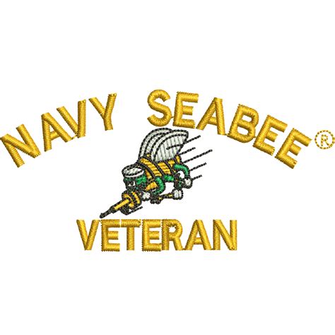 Licensed US Navy Military Seabee Veteran | Navy Digitized Embroidery Design | e4Hats – e4Hats.com