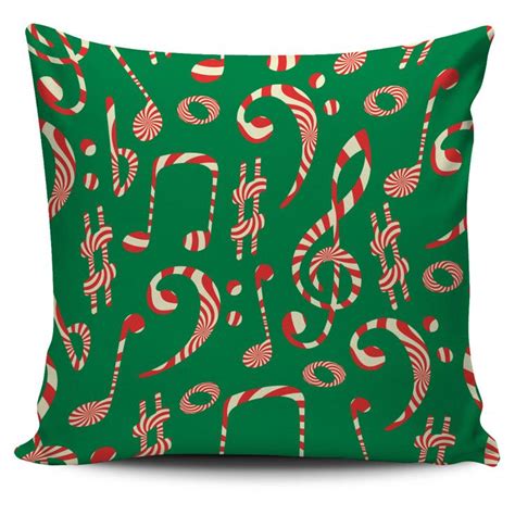 Christmas Notes and Clefs Pillow Cover in 2023 | Christmas pillow ...