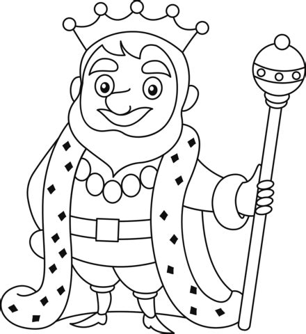 Cartoon King coloring page | Free Printable Coloring Pages