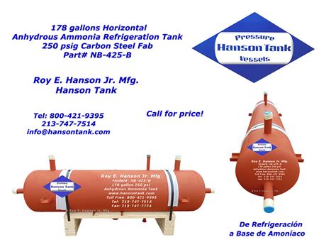 NB425B Ammonia Thermosyphon Receiver, Ammonia Refrigeration