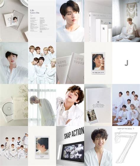 the collage shows many different images of people in white outfits