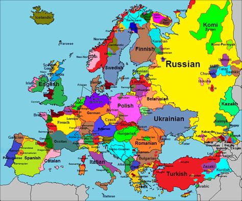 Languages of Europe | Language map, Historical geography, Geography map