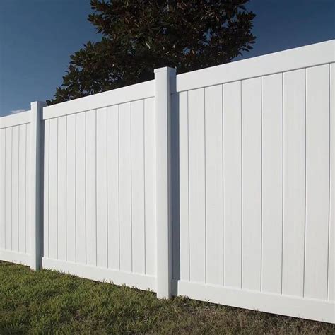 Freedom Ready-to-Assemble Hampton 6-ft H x 6-ft W White Vinyl Flat-Top Fence Panel Lowes.com in ...