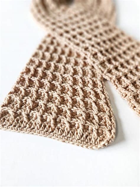 Waffle Stitch Crochet Scarf Pattern - Easy Crochet Patterns