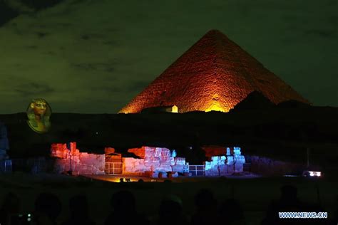 Feature: Egypt's Pyramids, Sphinx shine in red to mark Chinese New Year ...