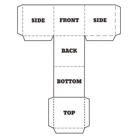 Cube Paper Box Template | Cube template, Paper box template, Box template