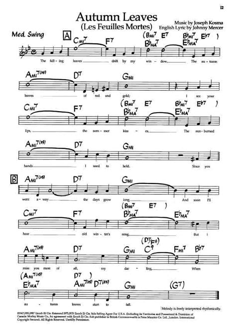 autumn leaves - Google Search | Jazz sheet music, Violin sheet music, Clarinet sheet music