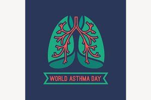 Asthma Day Logo | Pre-Designed Illustrator Graphics ~ Creative Market